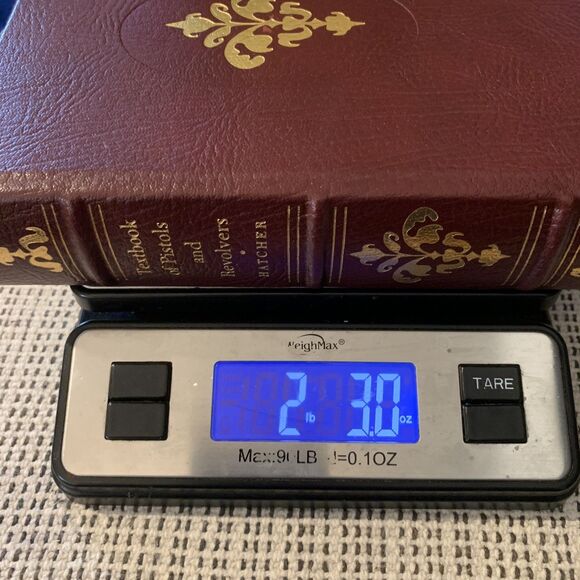 TEXTBOOK OF PISTOLS AND REVOLVERS by HATCHER Leather NRA Gun Book 22K Gold Edges - Picture 10 of 10